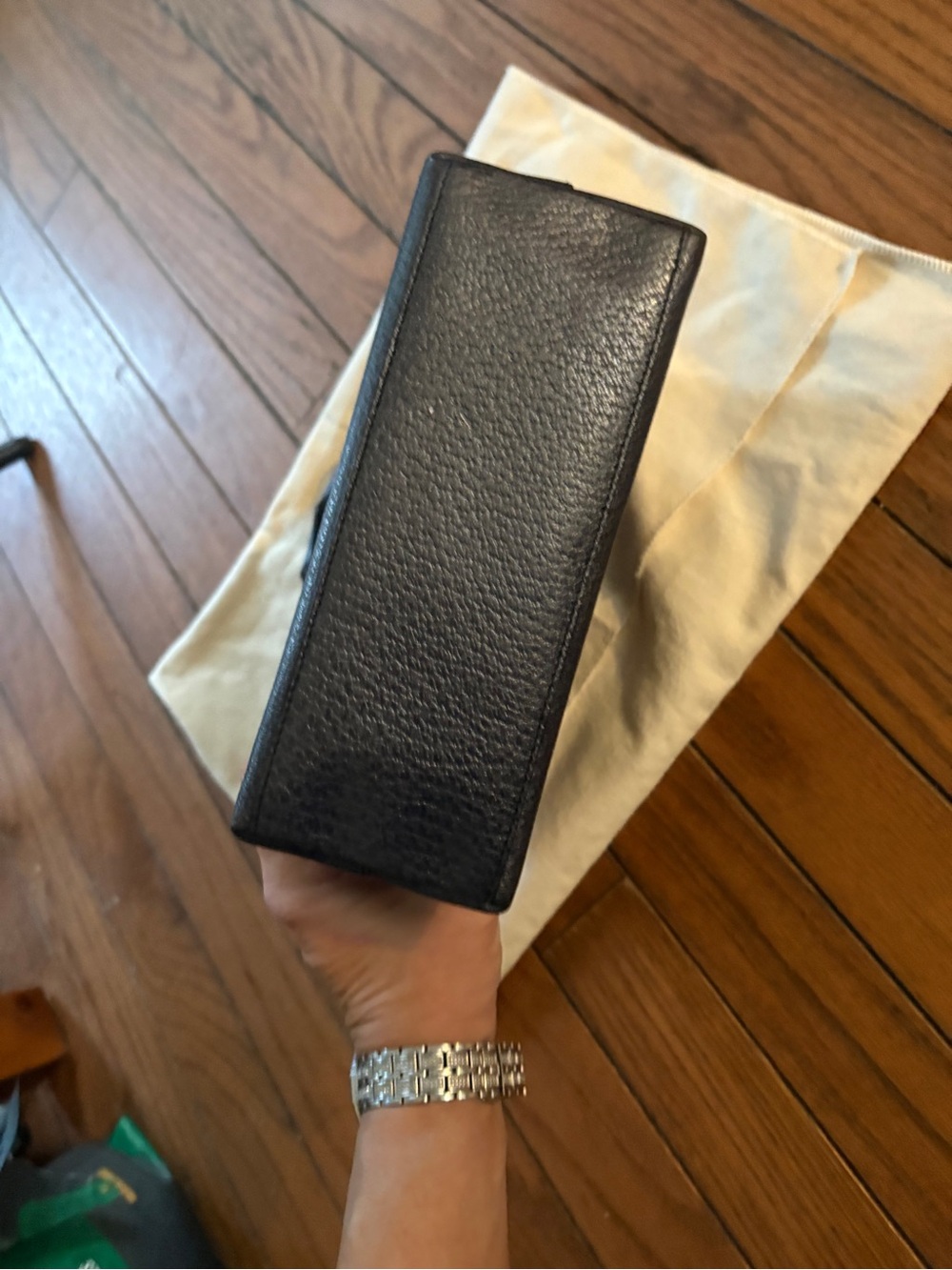 Gucci Black Leather Bamboo-Handle Top Handle Bag NEW* - Picture 4 of 11